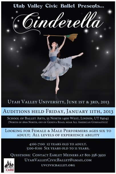 Cinderella ballet poster auditions